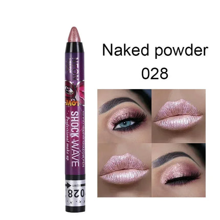 36 Color Eye Shadow Pen Waterproof 2 In 1 Not Smudge Eye Shadow Stick Lip Makeup Pen Glitter Shimmer Long-lasting Eye Shadow Pen