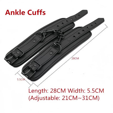 Bondage Toys BDSM Sex Restrsaints Erotic Adults Toys Handcuffs Ankle Cuffs Collar Sex Toy Adults Games Sex Leather Ferminino Kit