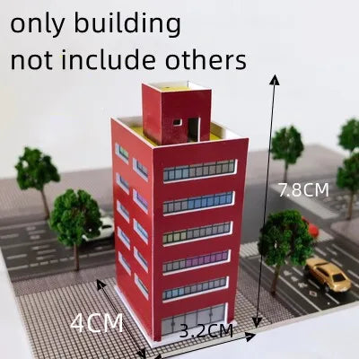 1:300 Assembled Building Model Scene Battle Damage Urban Street House High-Rise Viaduct