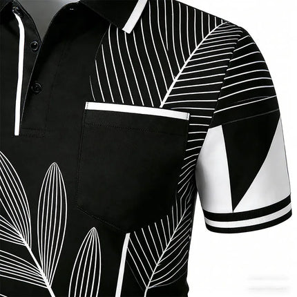 Men's Short Sleeve Shirt Breathable Digital Printing Pattern Polyester 100% Summer Casual Color Men's Clothing Comfortable