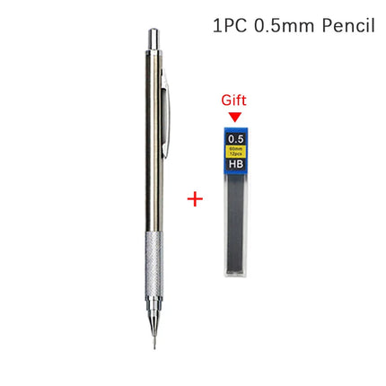 0.3 0.5 0.7 0.9 1.3 2.0 3.0mm Mechanical Pencil Full Metal Art Drawing Painting Automatic Pencil with Leads Office School Supply