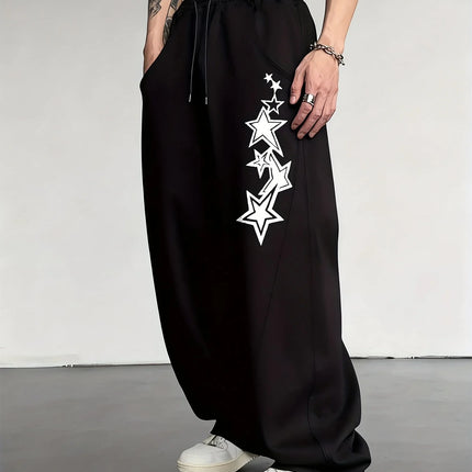 Men'S Versatile Solid Color Drawstring Loose Casual Sports Pants，Spring And Autumn Men'S Outdoor Home Casual Trousers