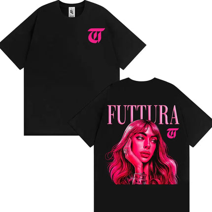 Singer TINI STOESSEL Futtura Album 2025 Tour T-shirt Men Women Fashion Aesthetic Retro Tee Shirt Cotton Casual Oversized T Shirt