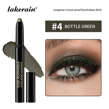 10 Colors Longwear Crease-proof Eyeshadow Pencil Stick Lasting Glitter Shimmer Matte Eye Shadow Highlighter Pen Eyes Makeup Too