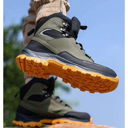 Construction Safety Shoes Men Waterproof Work Boots Anti-smash Steel Toe Shoes Puncture-Proof Indestructible Shoes Safety Shoes