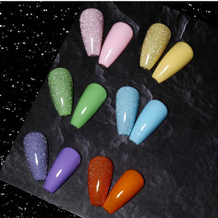 LILYCUTE 7ml Reflective Top Coat Reflective Glitter Gel Nail Polish Semi Permanent Soak Off UV Gel Nail Art Design For Manicure