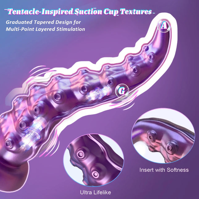 Tentacle Monster Vibrating Octopus Dildos Women Sex Toy with Peristalsis for G Spot Anal Clit Vagina Silicone Realistic Vibrator