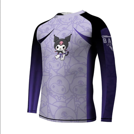 Dark Cutie Kuromi Kids Rash Guard Y2K Adult/children's T-shirt Suitable for Daily and Training Wearing Jujitsu Clothing