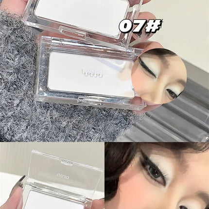 Matte Highlighter Palette Naturally Brightening Contouring Makeup Monochrome Eyeshadow Cut Off Eyeshadow Lying Silkworm Pigments