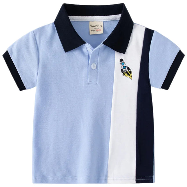 Boys Clothes Summer Cotton Kids Shirts Polo Shirt for Children Infantil 6 to 12 18 24 Months Yellow Blue Boutique Little Boy Top