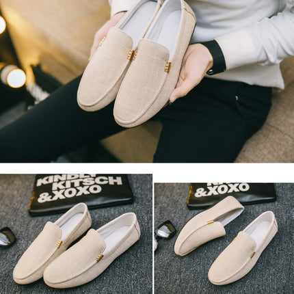 Men Casual Shoes Canvas Slip On Fashion Loafers for Male Luxury Dress Driving Shoes Formal Wedding Party Flats Plus Size