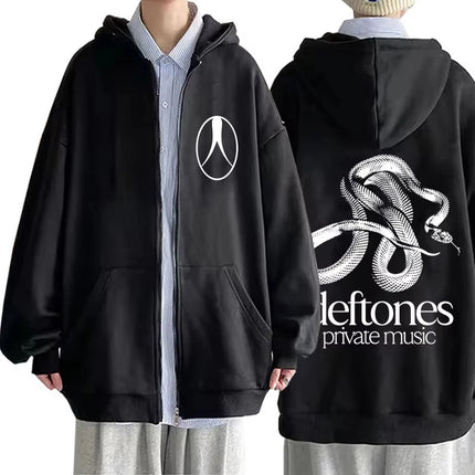Limited Alternative Metal Rock Band Deftones Private Music Snake Zipper Hoodie Men Women Vintage Oversized Zip Up Jacket Coat