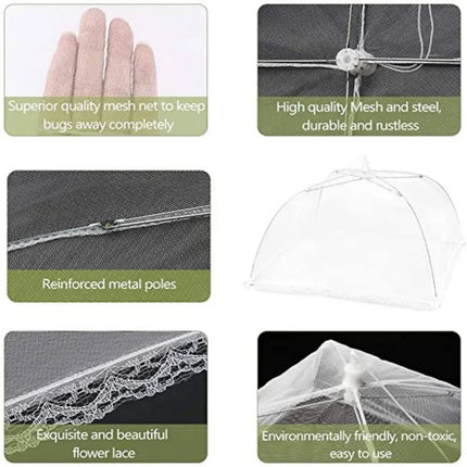 Foldable Mosquito Net Cover Insect-Proof Kitchen Food Lid Table Anti-fly Umbrella Tent Covers Kitchen Food Protection Gadgets