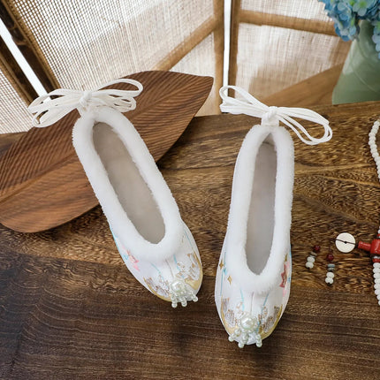 Chasing Moon Hot Sale Of The Season New Style Ming Dynasty Hanfu Shoes National Style Upturned Head Cotton Shoes Ancient Wedding