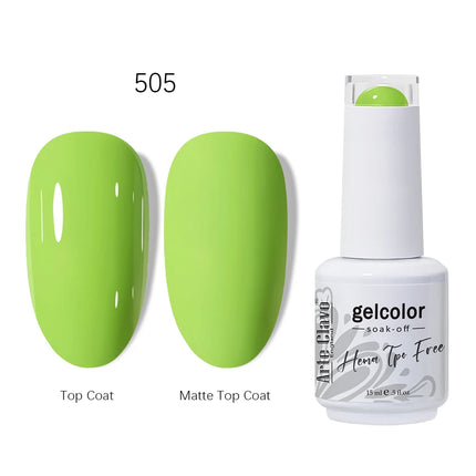 Arte Clavo HEMA TPO FREE Gel Nail Polish 15ML Long Lasting For Manicure Semi Permanent Nail Art UV LED Gel Varnish Nail Supplies