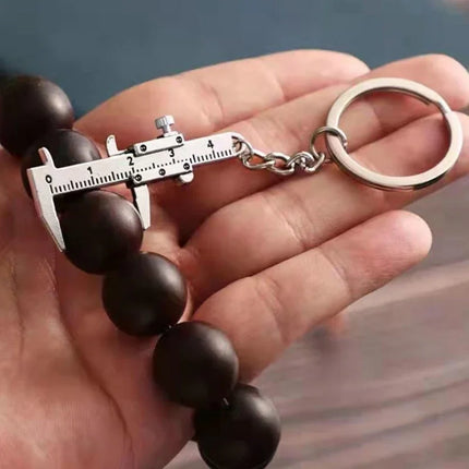 Portable Mini Jewelry Measuring Metal Ruler & Mini Vernier Caliper Keychain - DIY Tools for Precise Measurements