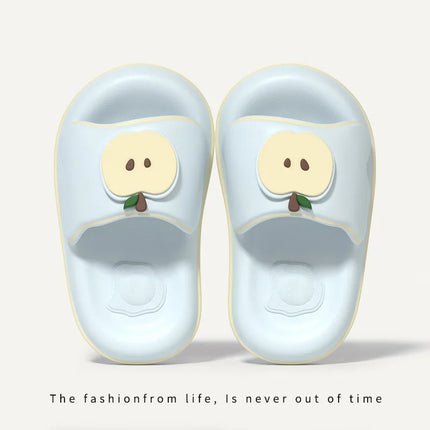 Cute Red Apple Slippers Slides Shoes Adults Fashion Fruit Mules Shoes New Woman Soft EVA Non Slip Comfort Home Slippers Women