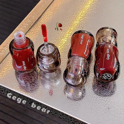 Gege Bear 5ml Crystal Gloss Lip Tint Hydrating Mirror-Gloss Finish Youthful Plumping Effect Autumn Winter Collection