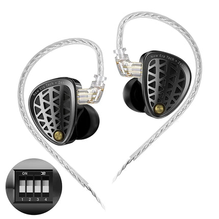 KZ Zenith Tunable IEM Metal Earphones Dynamic Driver HiFi Sound Customizable Audio Profile