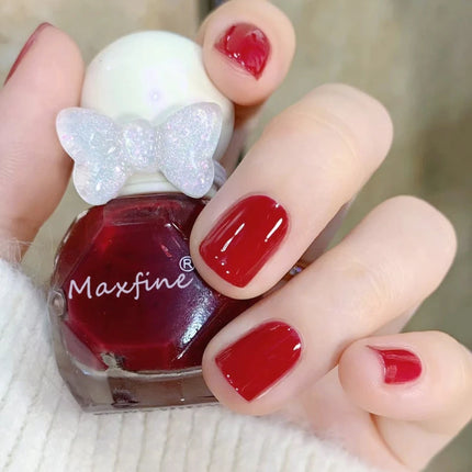 Maxfine Small Diamond Nail Polish Set Wholesale No-bake Long-lasting Water-based Nail Polish Novice Practice Can Be Torn