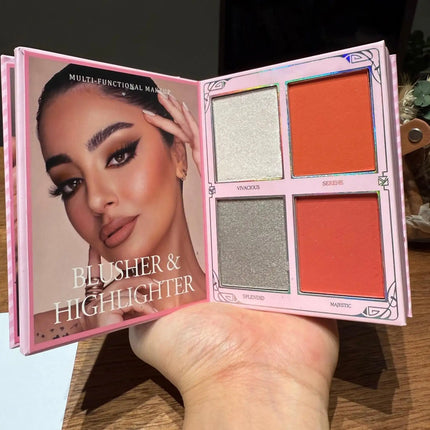 Makeup Book Palette Multifunctional Makeup Product Portable Eyeshadow Palette for Women Girls Ladies College Students Travelers