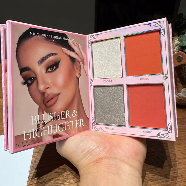 Makeup Book Palette Multifunctional Makeup Product Portable Eyeshadow Palette for Women Girls Ladies College Students Travelers