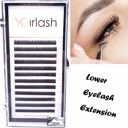 Short Eyelash Extensions 5mm 6mm 7mm Bottom Lash Under Eyelashes Eyebrow Lashes Makeup Tools