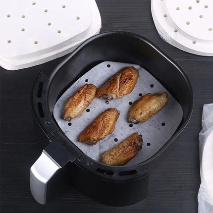 New Air Fryer Paper Special For Baking Kitchen Food Oil-proof Double-sided Silicone Oil Paper Non-Stick Steamer Pad Mat Papers