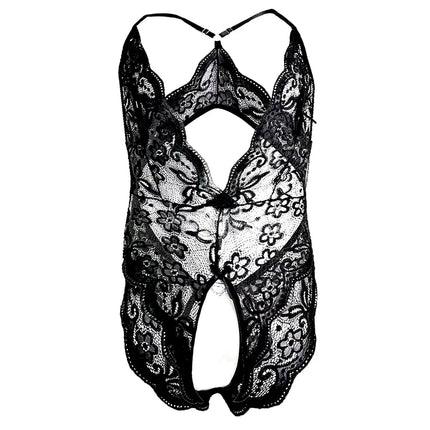For Men 18 Adult Transparent Sexy Lingerie Hot Erotic Underwear Sexy Costume Lace Open Crotch Lingerie Set Bodysuit Lingerie