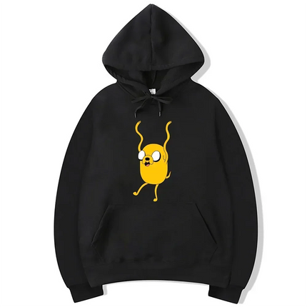 Adventure Time Animation TV Series Jake Cartoon Pattern Pullover for Men and Women Harajuku Fashion Street Clo HipHop Harajuku