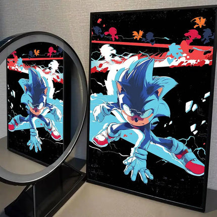 Sonic Game Poster Print A5-A2 - Wall Art Decor Room Office Gift / Poster Sonic A5-A2 - Déco Murale Bureau Cadeau