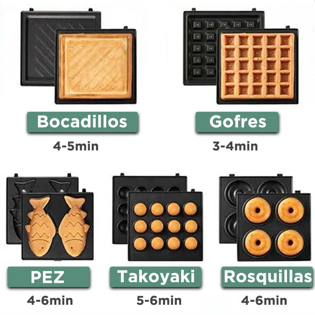 YIDPU 2026 3-in-1 Electric Toaster Waffle Maker Breakfast Pancake Donut Egg Waffle Fish Cake Oven - Sandwich Maker