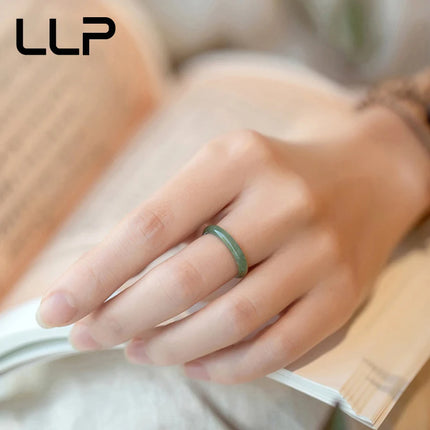 Natural A Cargo Bean Seed Emerald Ring Official Website Charm Fashion Elegant Jewelry Best-Selling Holiday Gift