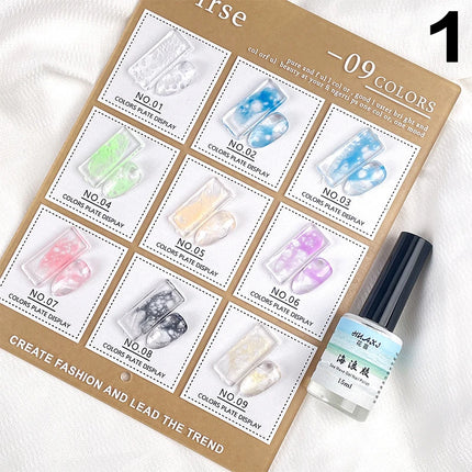 Quickly Blooming Nail Polish Bubble Colorful Ocean Wave Gel DIY Nail Art Blossom Gel Semi Permanent Soak Off Marble Gel Polish