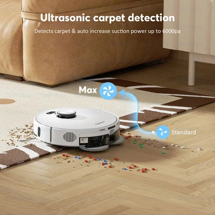 D60S Ultra App Controlled Dry And Wet Rotary Mop Robot Carpet Vacuum Cleaner With Self-Cleaning Station