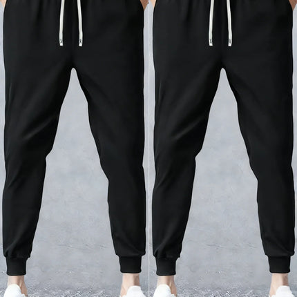 2-Pack Men Trousers Sports Pants Casual Summer Man Clothing Sweatpants Spring 2026 Light Weight Men's Adult Y2k Black Trousers