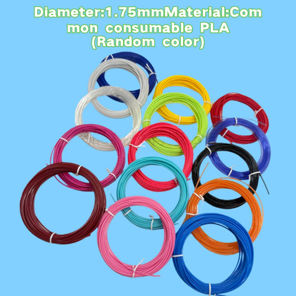3D Filament Refills 50M/100M/200M Colorful 3D PLA Refill 3D Printing Pen Filament Printing Material High-Precision Printing Pen
