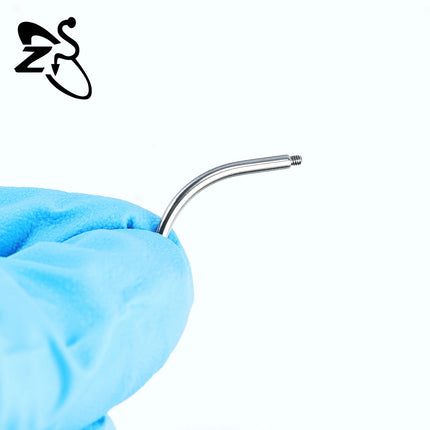 ZS 1 Piece G23 Titanium Curved Taper Insertion Pin Tool Internal Thread Piercing Kit For Tragus Helix Lip Nose Piercing Jewelry