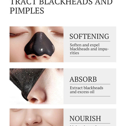 Unisex Blackhead Remove Mask Bamboo Charcoal Shrinking Pore Nose Deep Cleaning Mask Improve Rough Skin Acne Treatment Skin Care
