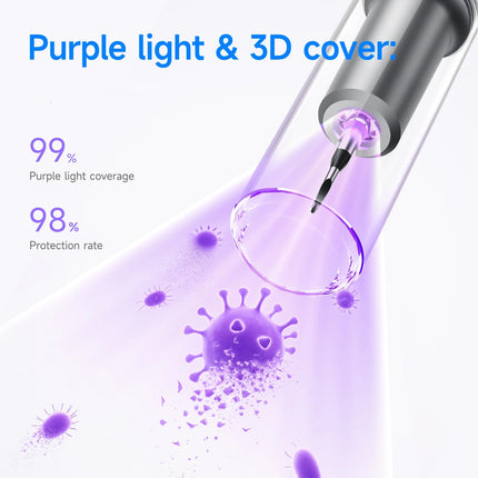CURVY MOON T10 Electric Ultrasonic Calculus Scaler Tartar Eliminator Tooth Whiting Cleaning 5 Mode with UV LED Oral Care Tools