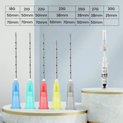 Korea Fine Micro filler injection Blunt Needle Canula 27G 38MM 50MM Injection Disposable Blunt Tip Cannula Needle