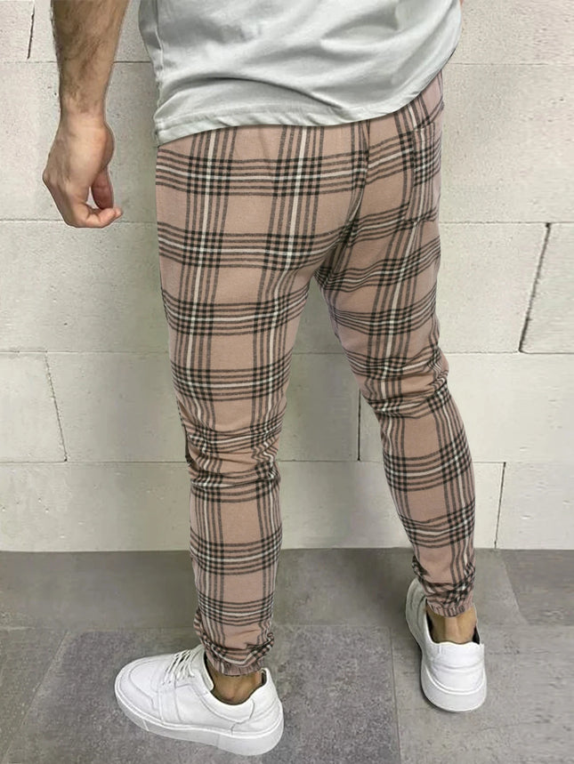 Mens Drawstring Lattice Pants Trousers with Bound Feet Style Casual Comfortable Breathable Loose Fit Long Leggings