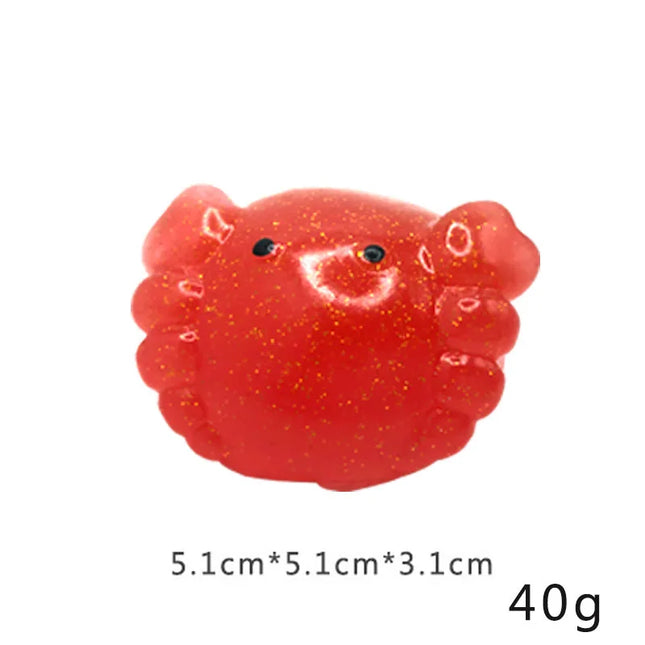 Big Spongy Glitter Mochi Squishy Fidget Sensory Toys Kawaii Animal Stress Ball Powder Fun Soft Anti-stress Squeeze Children's Toys