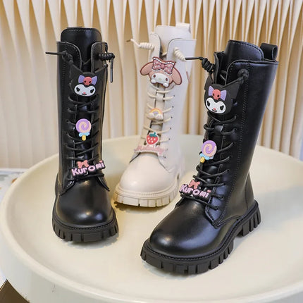 Sanrio Kuromi My Melody Girl boots Children's shoes autumn and winter cartoon Y2K kawalii fashion be all-match gift soft