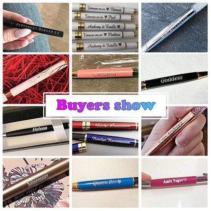 10-200Pcs Touch Screen Ballpoint Pen Gradient Color Aluminum Rod Pen Wholesale Text Name Metal Advertising Pen Engraving Logo