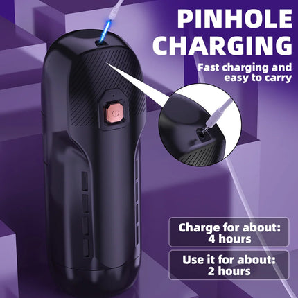 Automatic Male Masturbator Telescopic Rotation Masturbatino Cup Simulation Piston Blowjob Adult Goods Sex Toy for Men 18+