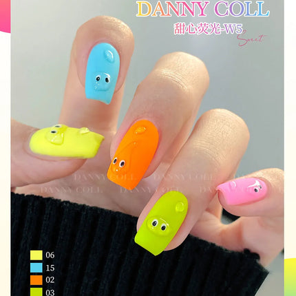 Fluorescent Color Gel Nail Polish Set Summer Neon Gel Semi Permanent Varnishes Nail Art Manicure Soak Off UV LED Gel Polish 15ml