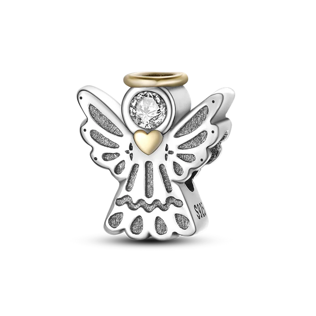 925 Sterling Silver Virgin Goddess Blessing Dangle Prayer Angel Pendant Charms Fit Original Necklace Bracelet DIY For Women Gift
