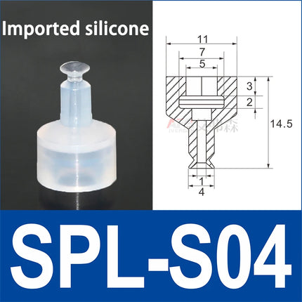 10Pcs Industrial robotic arm small vacuum suction cup single-layer SP double-layer DP three-layer MP silicone strong suction cup