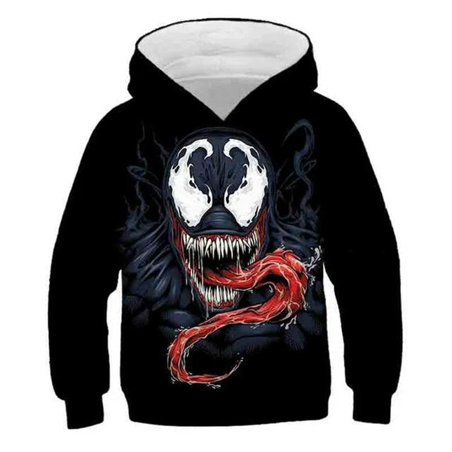 Boys Marvel Spider-Man Venom Hoodie Spring Sportswear Hooded Anime Graphic Kids Outfit Trucksuit